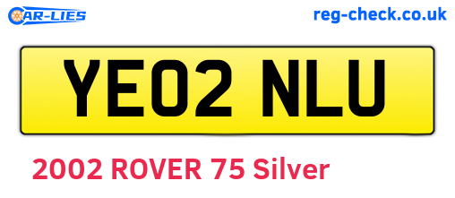 YE02NLU are the vehicle registration plates.