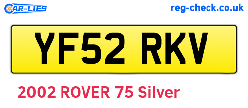 YF52RKV are the vehicle registration plates.