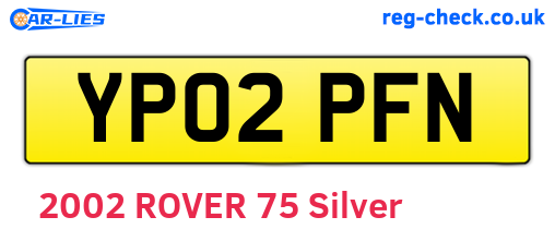 YP02PFN are the vehicle registration plates.