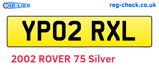 YP02RXL are the vehicle registration plates.