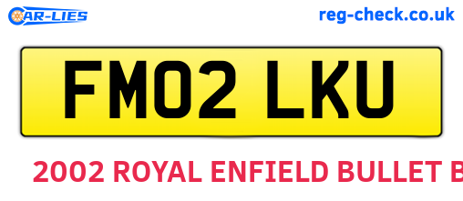 FM02LKU are the vehicle registration plates.