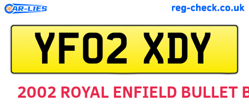 YF02XDY are the vehicle registration plates.