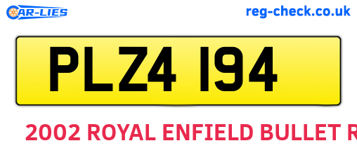 PLZ4194 are the vehicle registration plates.