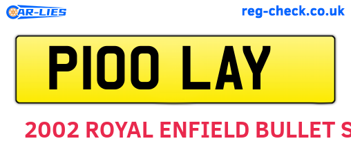 P100LAY are the vehicle registration plates.