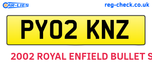 PY02KNZ are the vehicle registration plates.