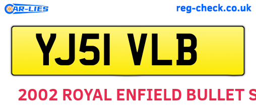 YJ51VLB are the vehicle registration plates.