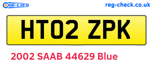 HT02ZPK are the vehicle registration plates.