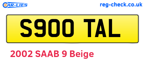S900TAL are the vehicle registration plates.