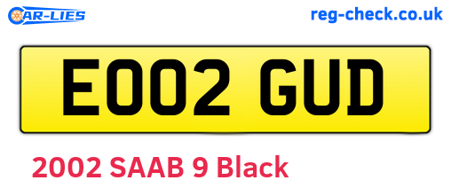 EO02GUD are the vehicle registration plates.
