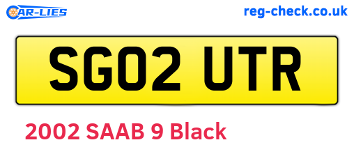 SG02UTR are the vehicle registration plates.