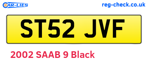 ST52JVF are the vehicle registration plates.
