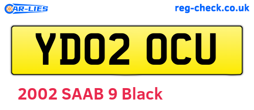 YD02OCU are the vehicle registration plates.