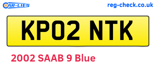KP02NTK are the vehicle registration plates.