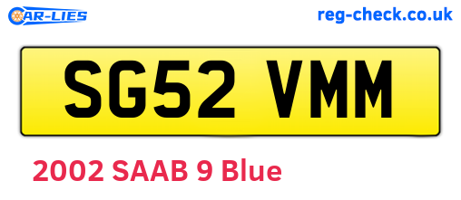 SG52VMM are the vehicle registration plates.