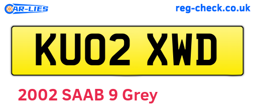 KU02XWD are the vehicle registration plates.