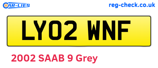 LY02WNF are the vehicle registration plates.