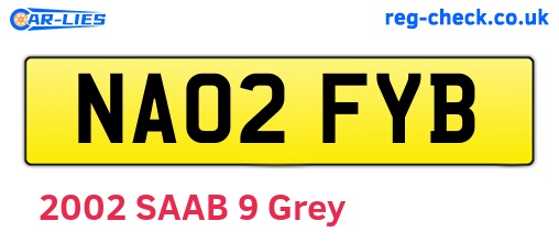 NA02FYB are the vehicle registration plates.