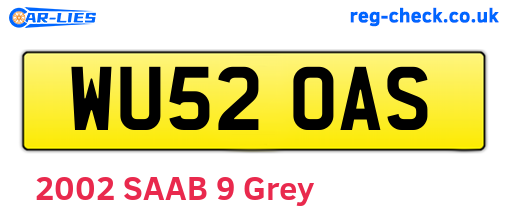 WU52OAS are the vehicle registration plates.