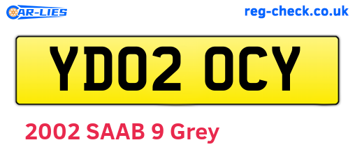 YD02OCY are the vehicle registration plates.