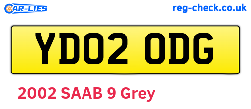YD02ODG are the vehicle registration plates.