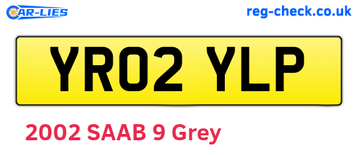 YR02YLP are the vehicle registration plates.