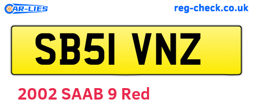 SB51VNZ are the vehicle registration plates.