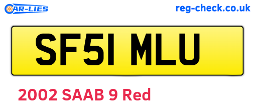 SF51MLU are the vehicle registration plates.