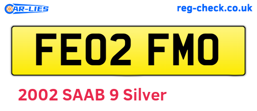 FE02FMO are the vehicle registration plates.