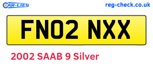 FN02NXX are the vehicle registration plates.