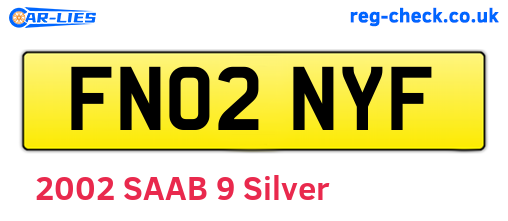 FN02NYF are the vehicle registration plates.