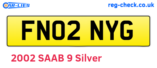 FN02NYG are the vehicle registration plates.