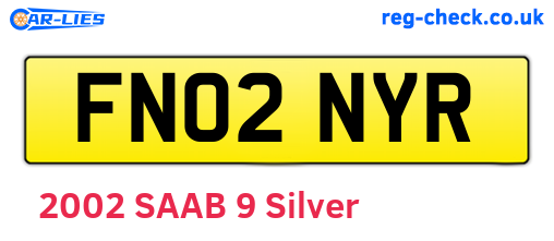 FN02NYR are the vehicle registration plates.