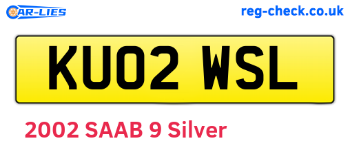 KU02WSL are the vehicle registration plates.