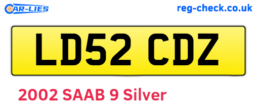 LD52CDZ are the vehicle registration plates.