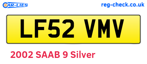 LF52VMV are the vehicle registration plates.
