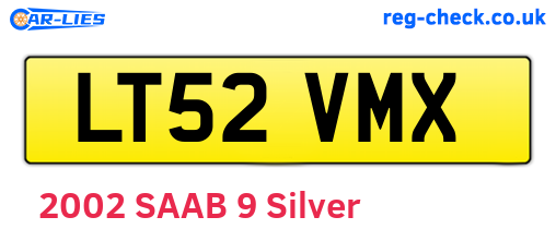 LT52VMX are the vehicle registration plates.