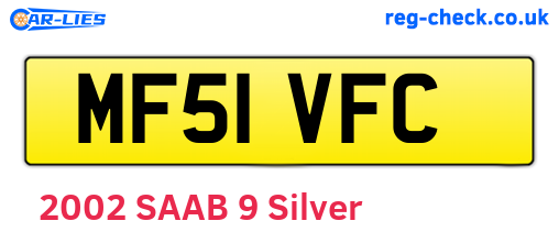 MF51VFC are the vehicle registration plates.