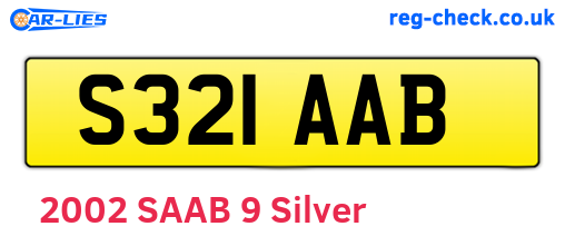 S321AAB are the vehicle registration plates.