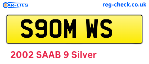 S90MWS are the vehicle registration plates.