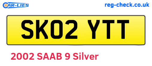 SK02YTT are the vehicle registration plates.