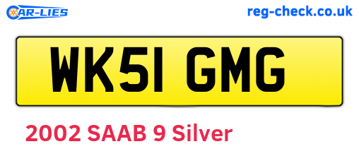 WK51GMG are the vehicle registration plates.