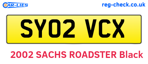 SY02VCX are the vehicle registration plates.