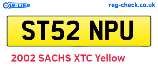 ST52NPU are the vehicle registration plates.