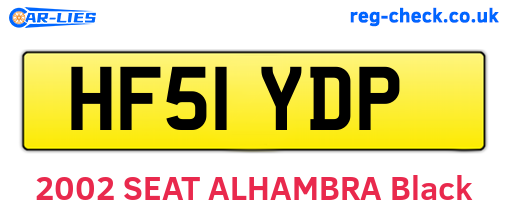 HF51YDP are the vehicle registration plates.