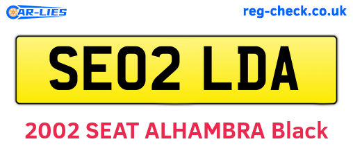 SE02LDA are the vehicle registration plates.