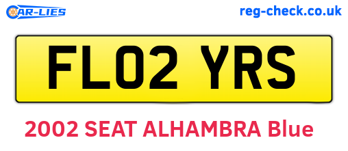 FL02YRS are the vehicle registration plates.