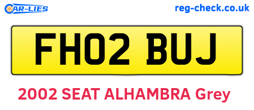 FH02BUJ are the vehicle registration plates.