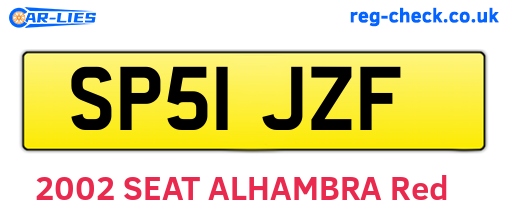 SP51JZF are the vehicle registration plates.