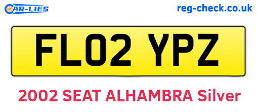FL02YPZ are the vehicle registration plates.