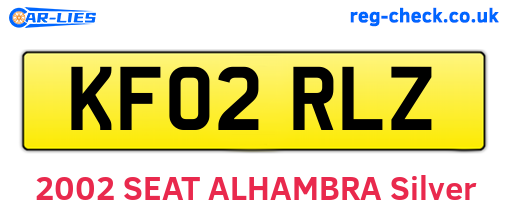 KF02RLZ are the vehicle registration plates.